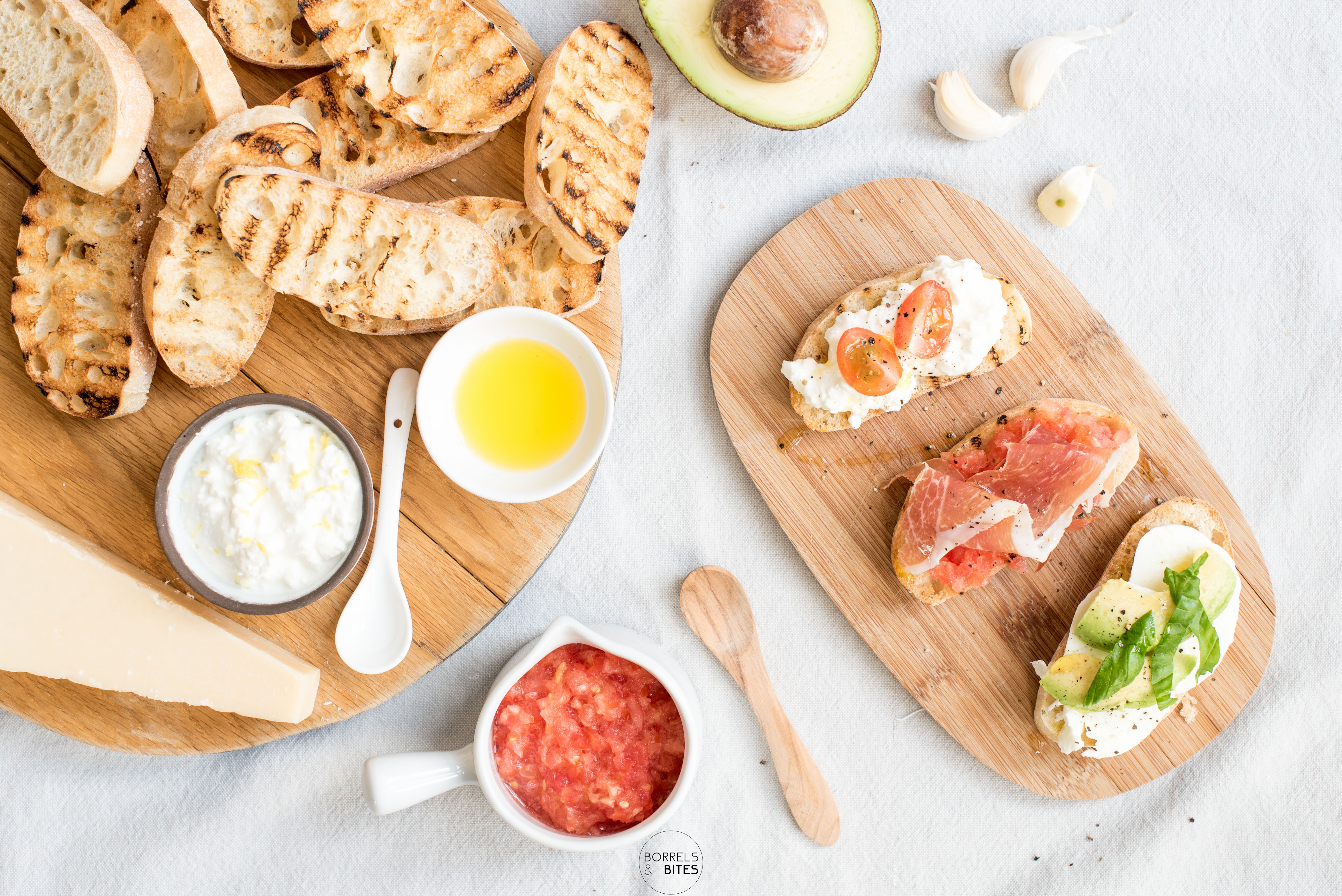 3x bruschetta toppings