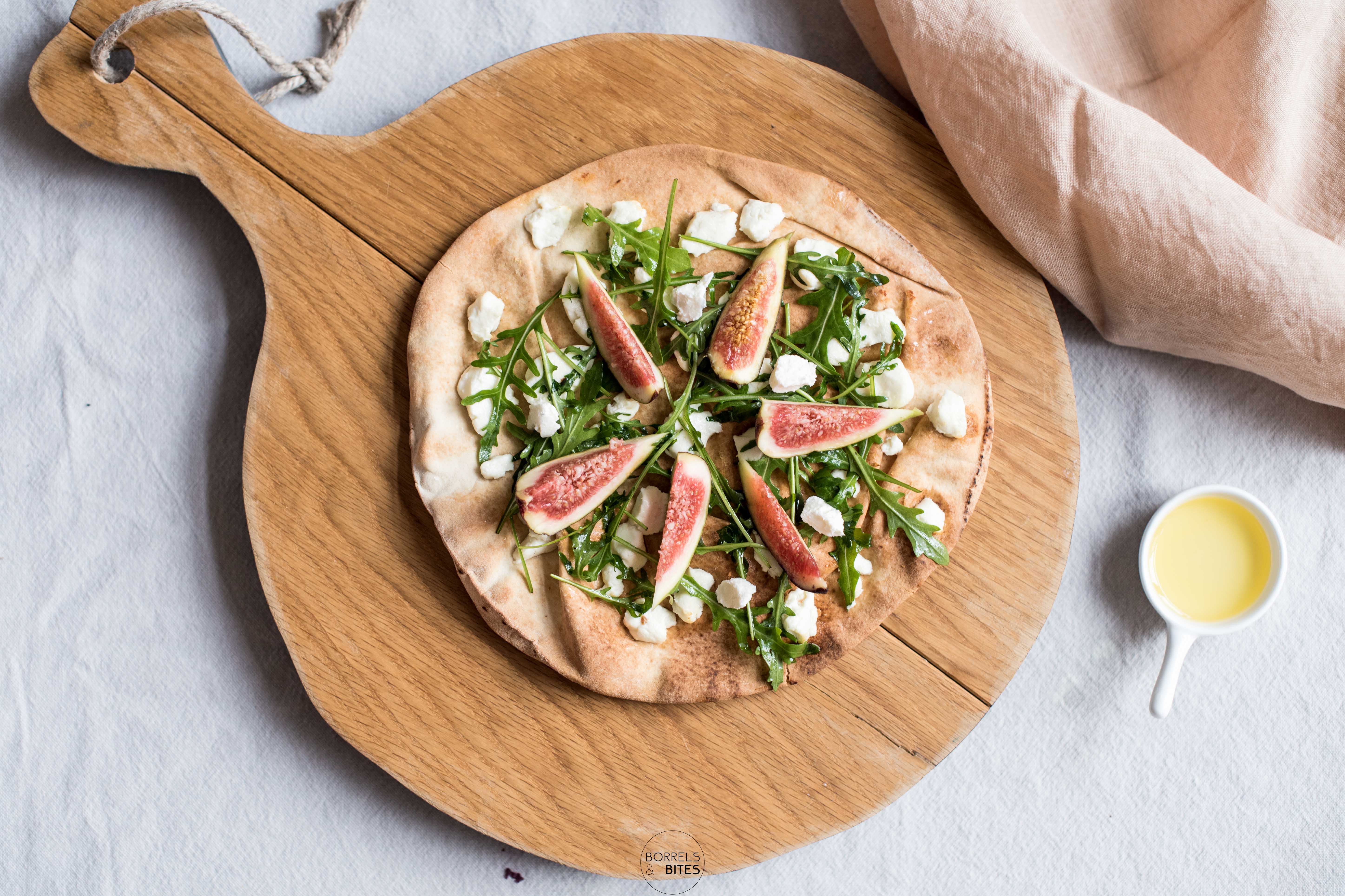flatbread geitenkaas vijgen