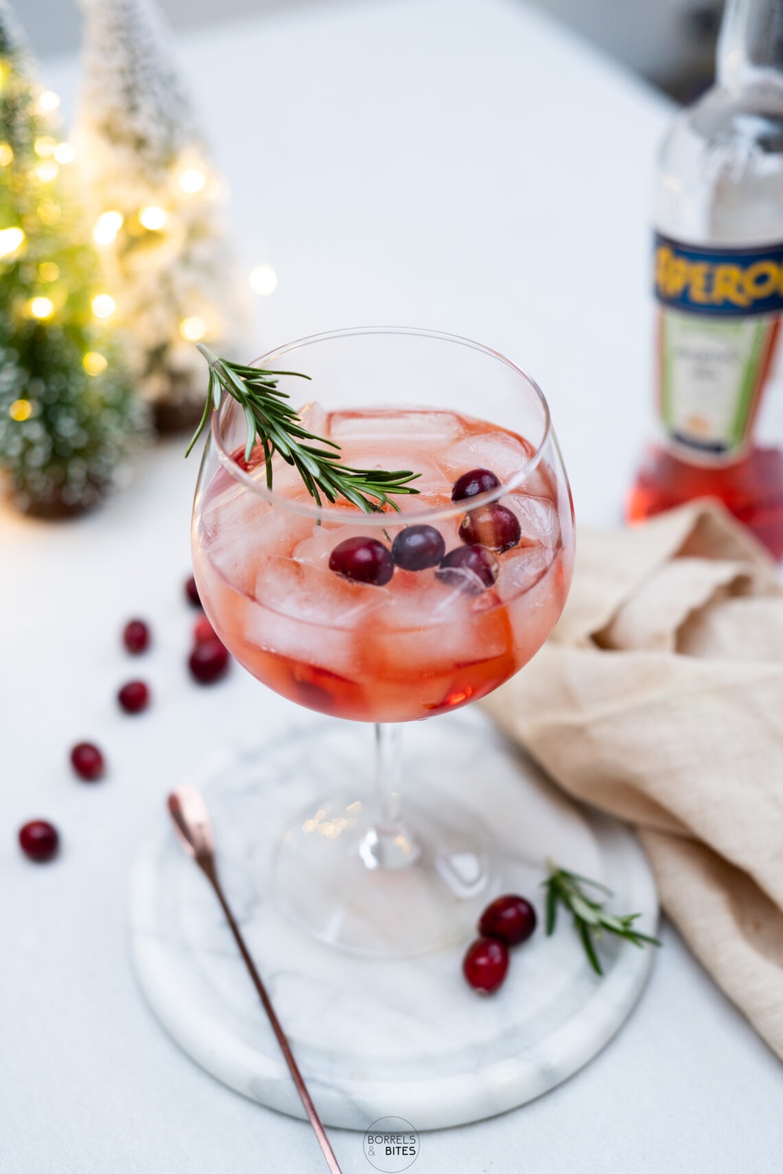 Aperol cranberry spritz kerst cocktail